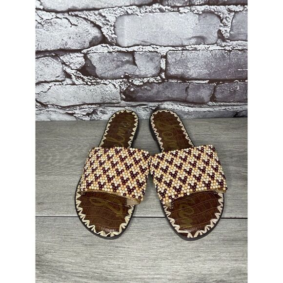 Sam Edelman Gunner 3 Peach Pearl Beaded Multi Sandals Women’s Sz 6.5M US/36.5EU - Picture 2 of 16